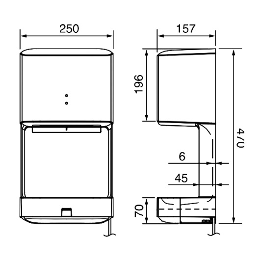 Bản vẽ máy sấy tay FJ-T09A3 Panasonic 