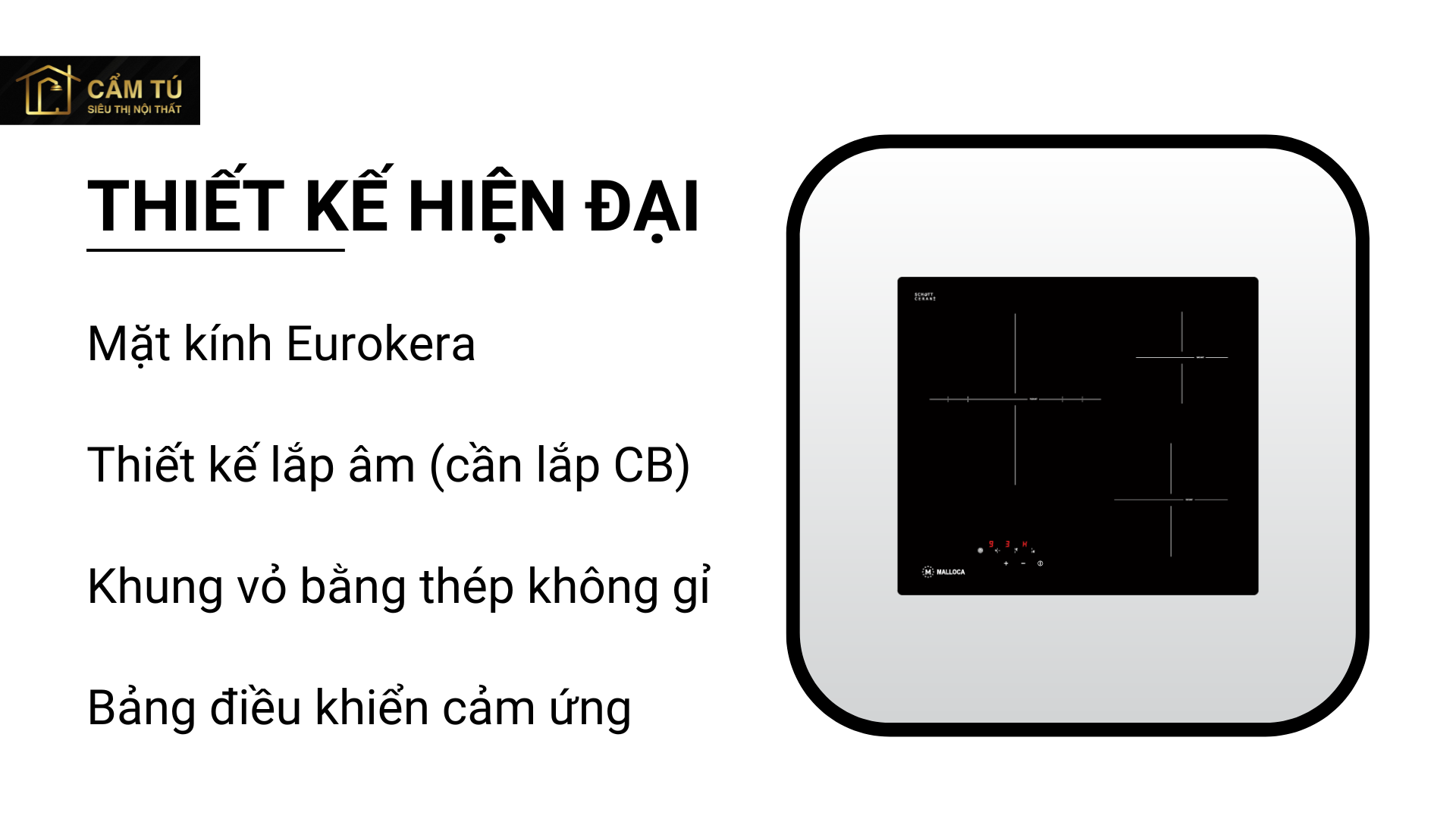 Bếp Điện Hồng Ngoại Malloca MR 593 Có 3 Vùng Nấu Đa Dụng