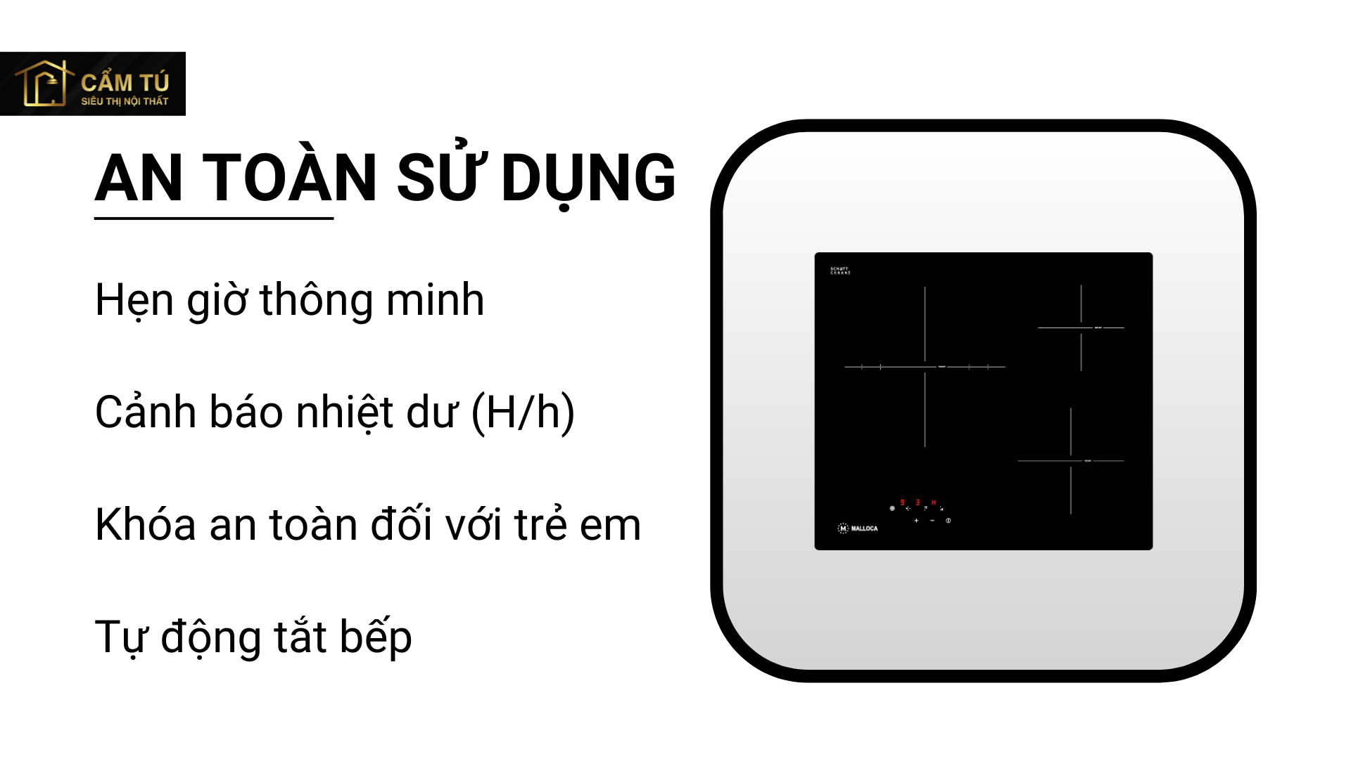 Bếp Điện Hồng Ngoại Malloca MR 593 Có 3 Vùng Nấu Đa Dụng