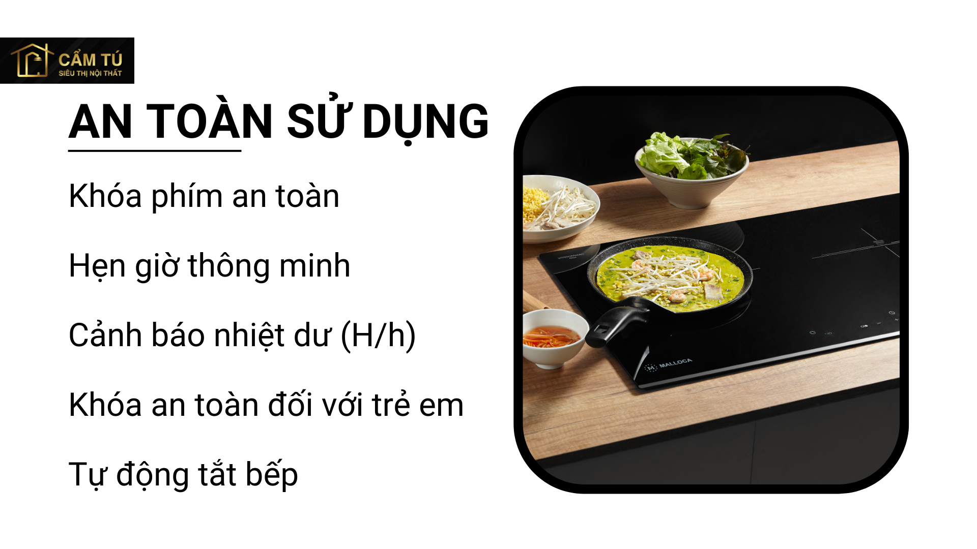 Bếp Điện Từ Malloca MH-732 EI Mặt Kính 2 Bếp Tiết Kiệm Điện