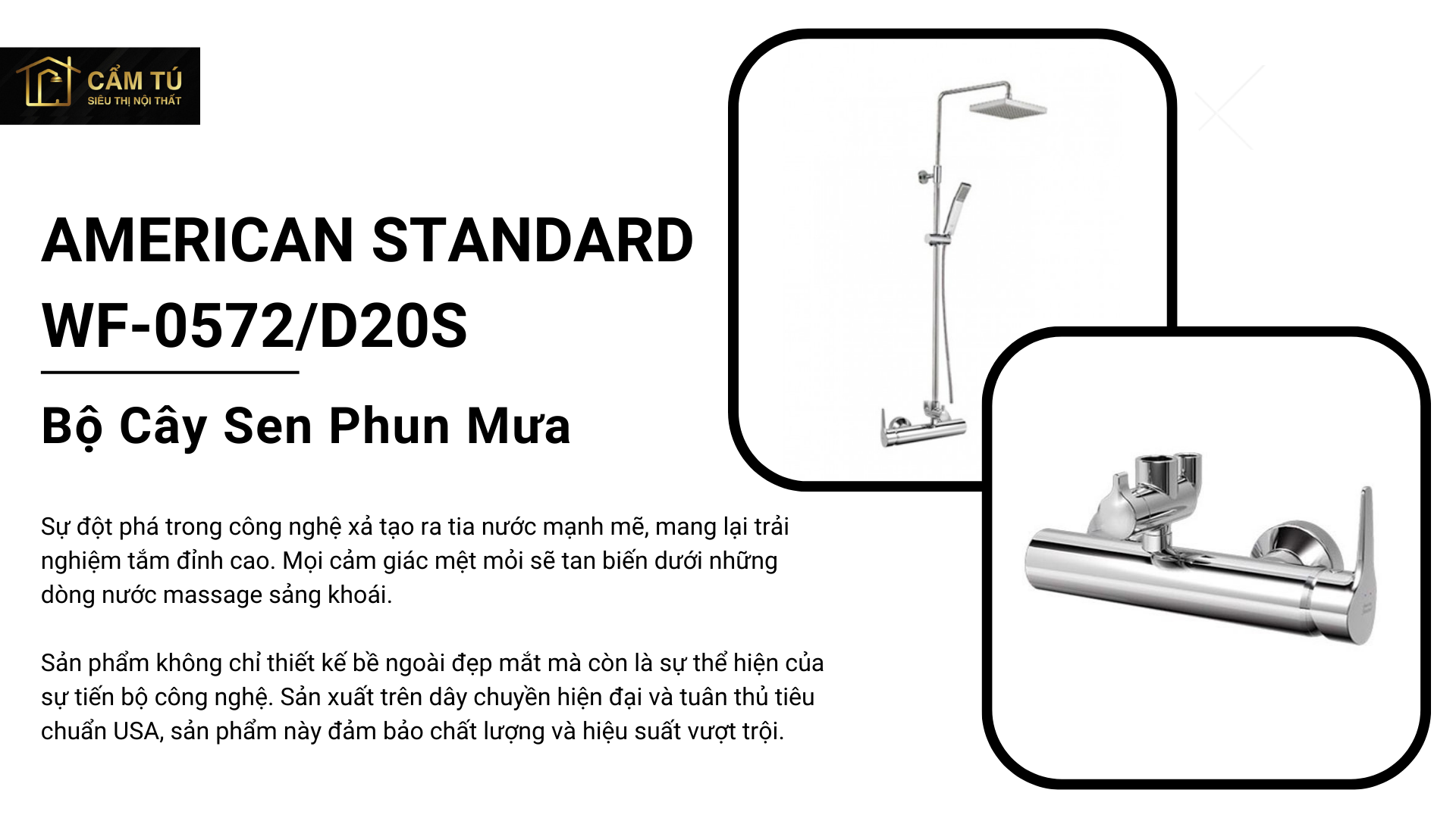 Bộ Cây Sen Phun Mưa American Standard WF-0572/D20S