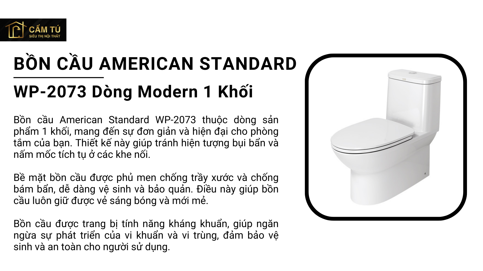 Bồn Cầu American Standard WP-2073 Dòng Modern
