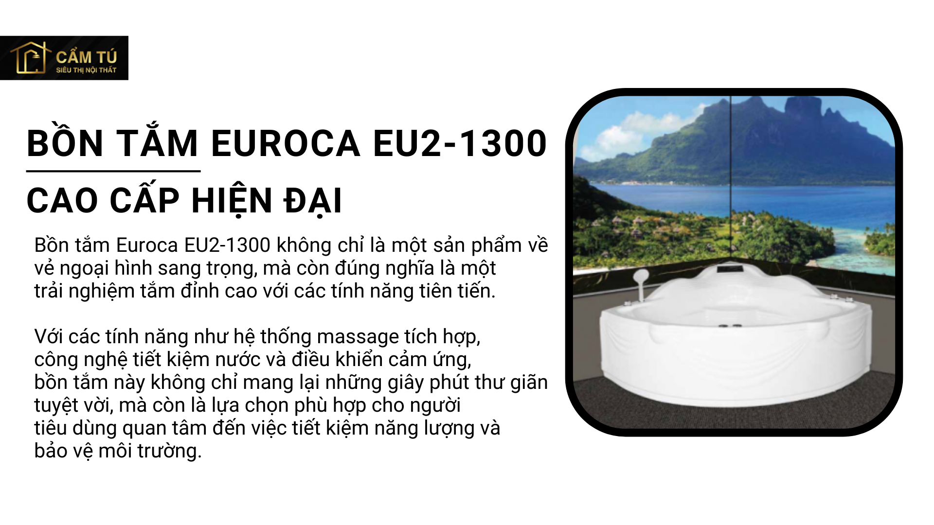 Bồn tắm Euroca EU2-1300