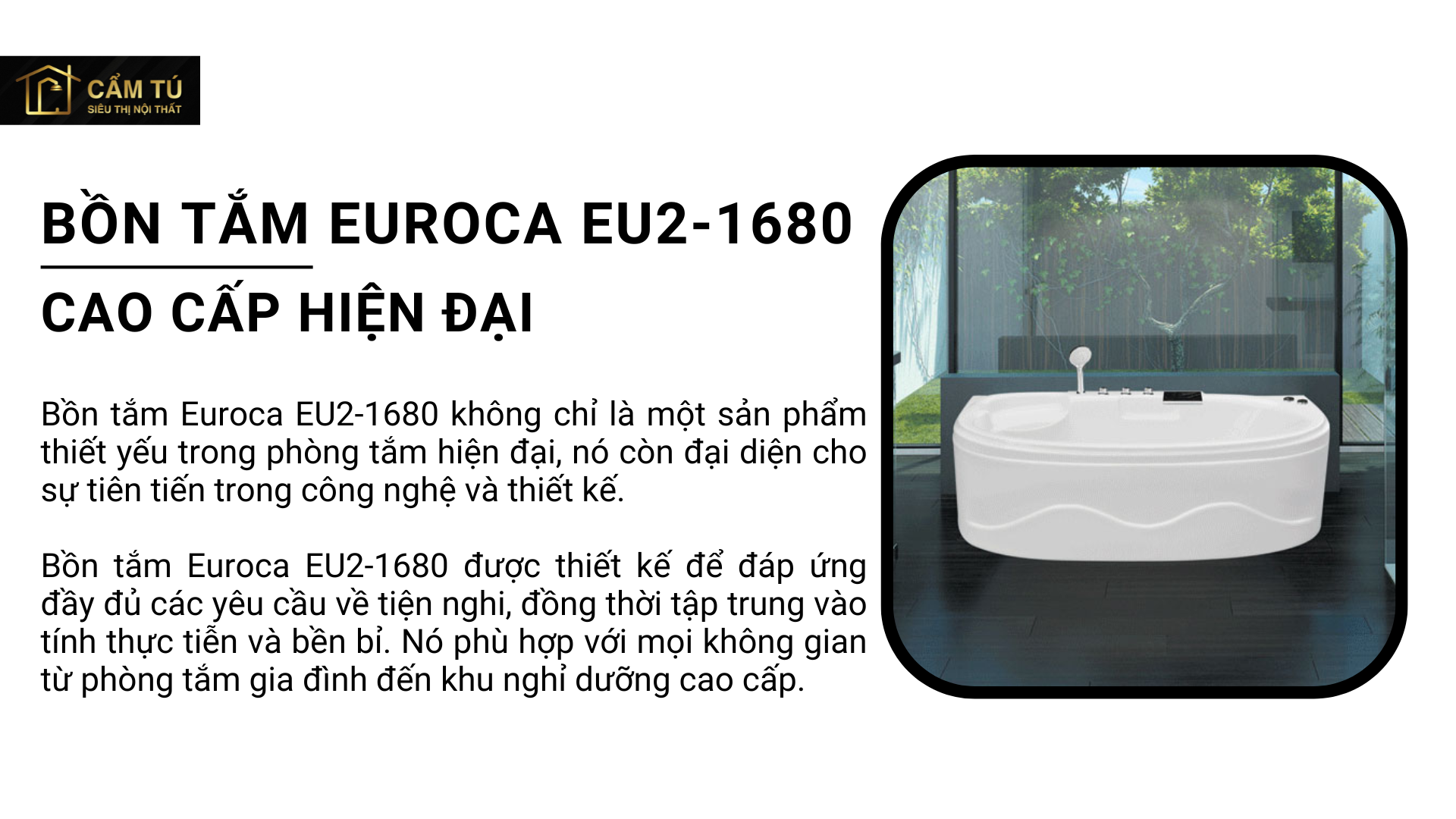 Bồn tắm Euroca EU2-1680