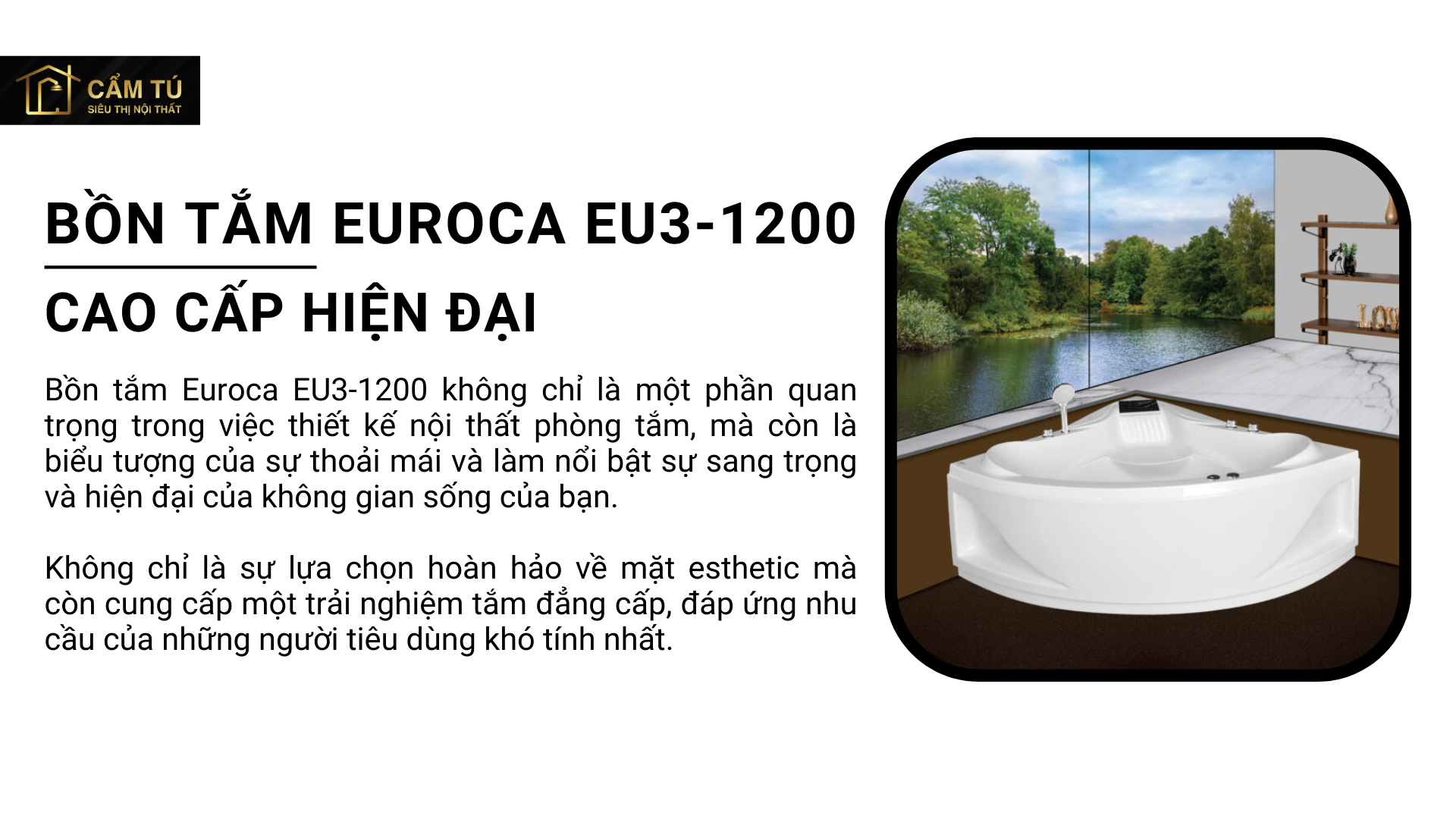 Bồn tắm Euroca EU3-1200
