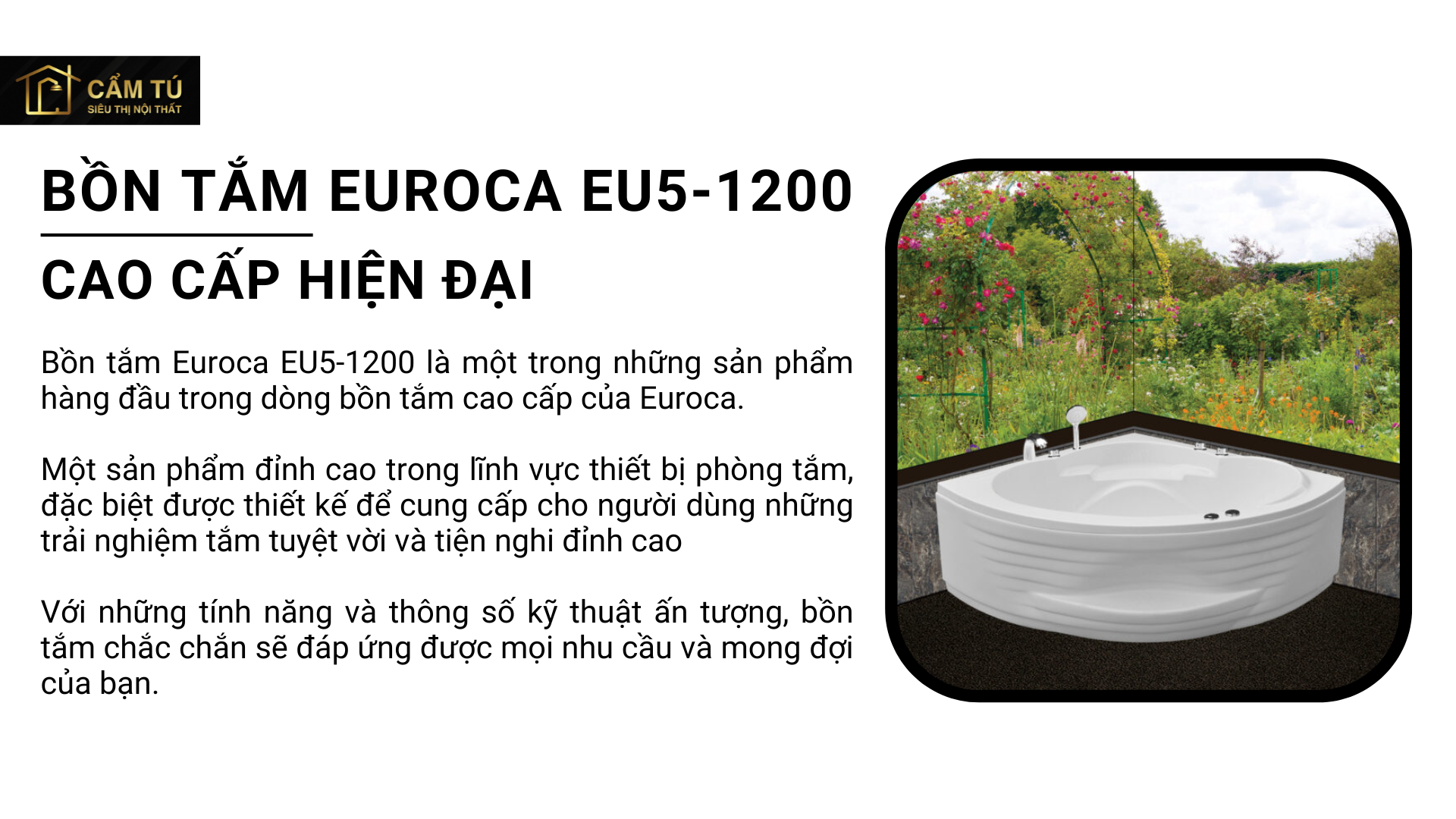 Bồn tắm Euroca EU5-1200