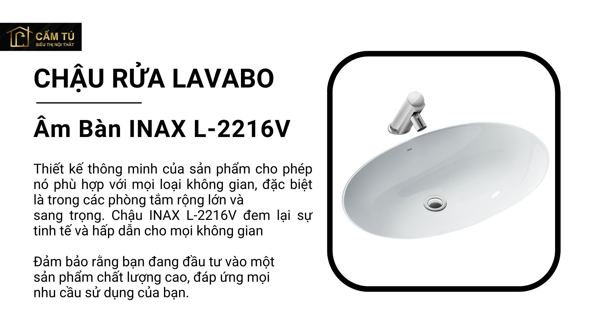 Chậu Rửa Lavabo Âm Bàn INAX L-2216V