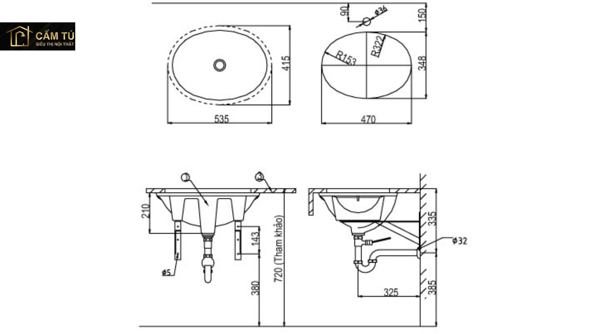 Chậu Rửa Lavabo Âm Bàn INAX AL-2293V