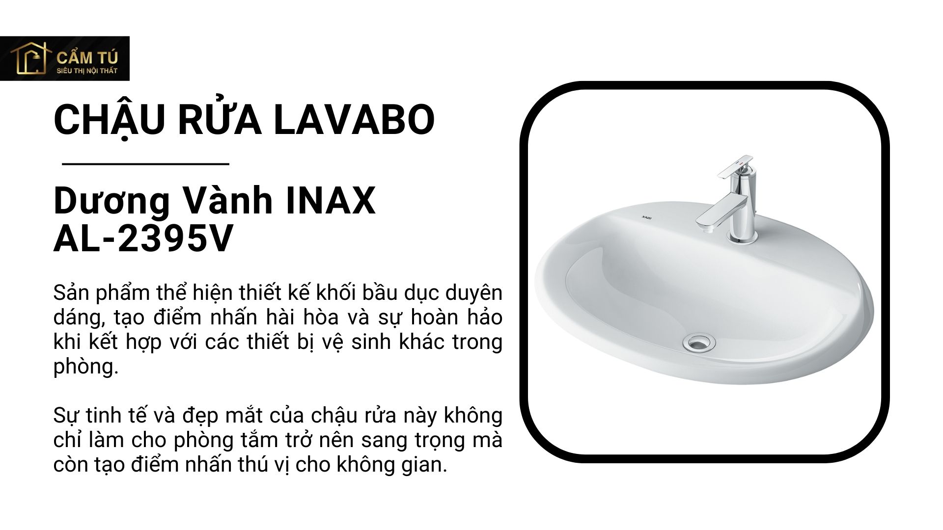 Chậu Rửa Lavabo Dương Vành INAX AL-2395V