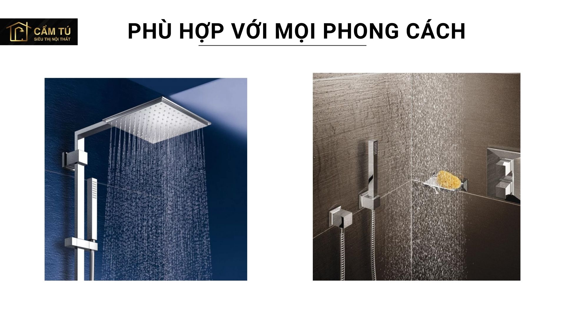 Đầu ra nước kết hợp gác sen Euphoria Cube  Grohe 26370000