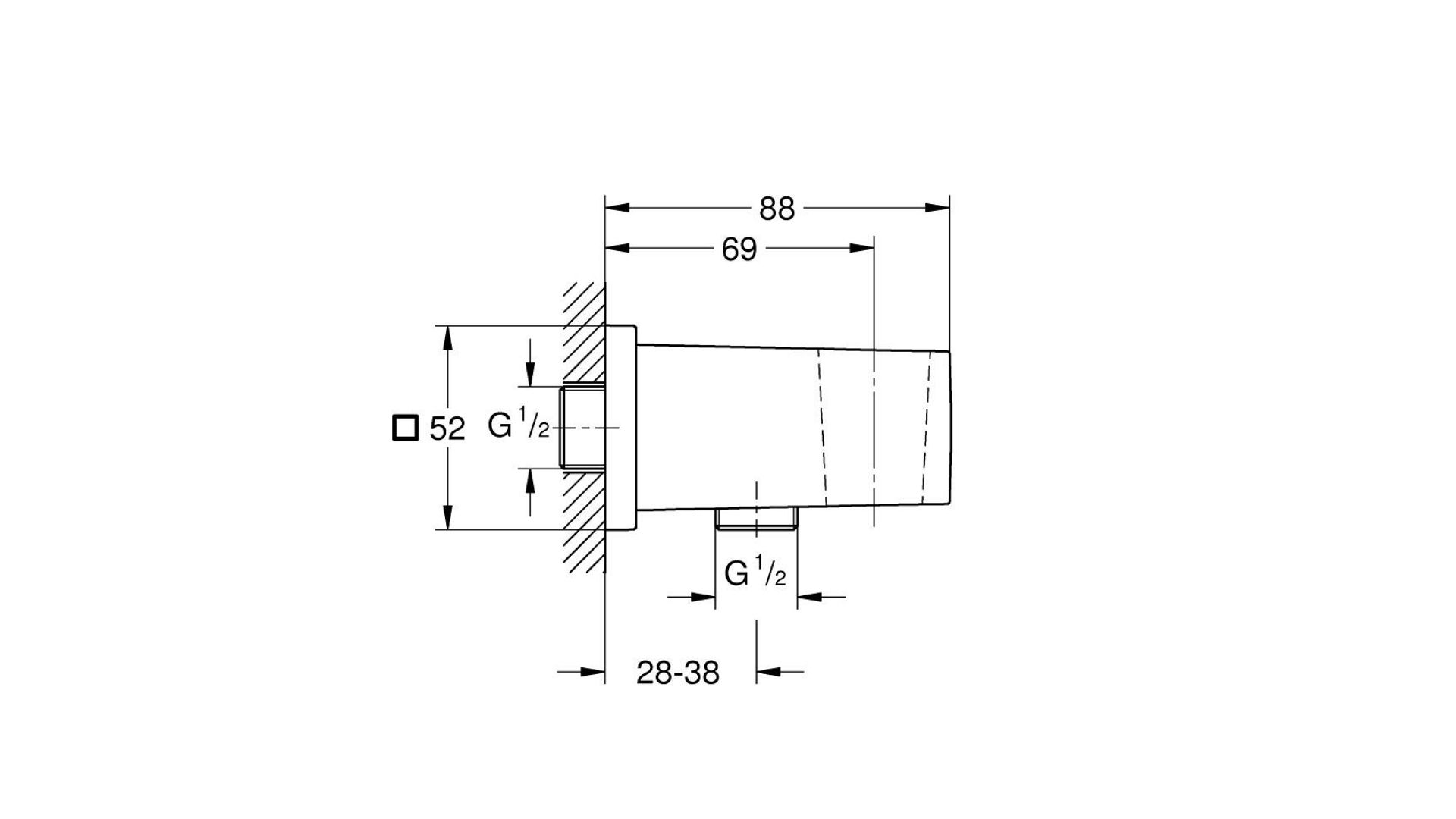 Đầu ra nước kết hợp gác sen Euphoria Cube  Grohe 26370000