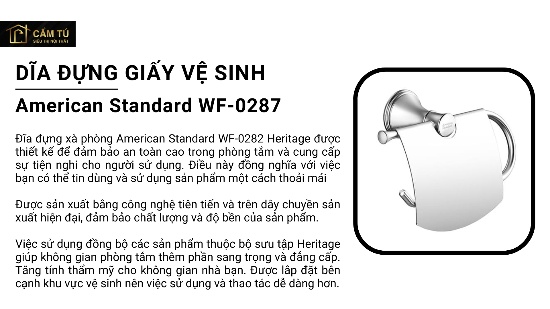 Dĩa đựng giấy vệ sinh American Standard WF-0287