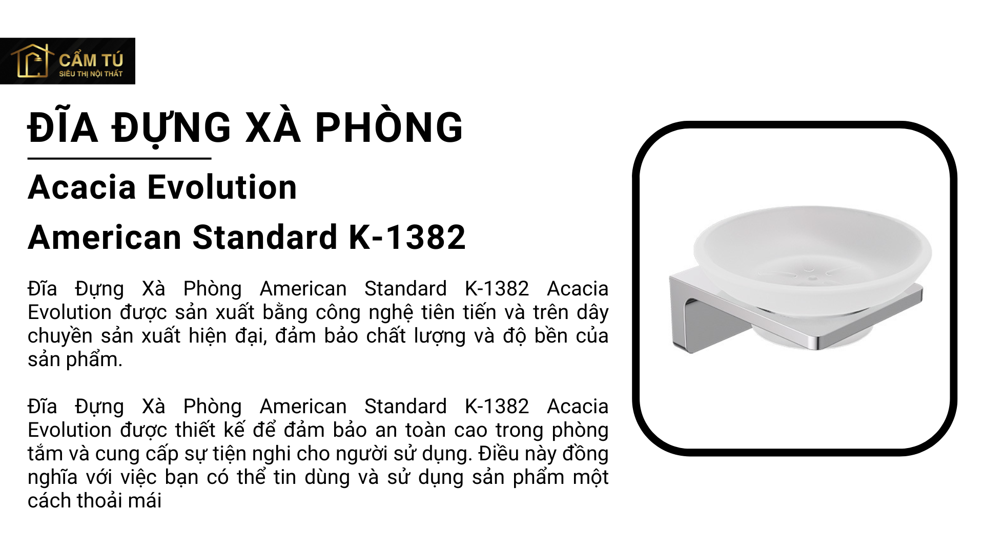 Đĩa đựng xà phòng ACACIA EVOLUTION American Standard K-1382