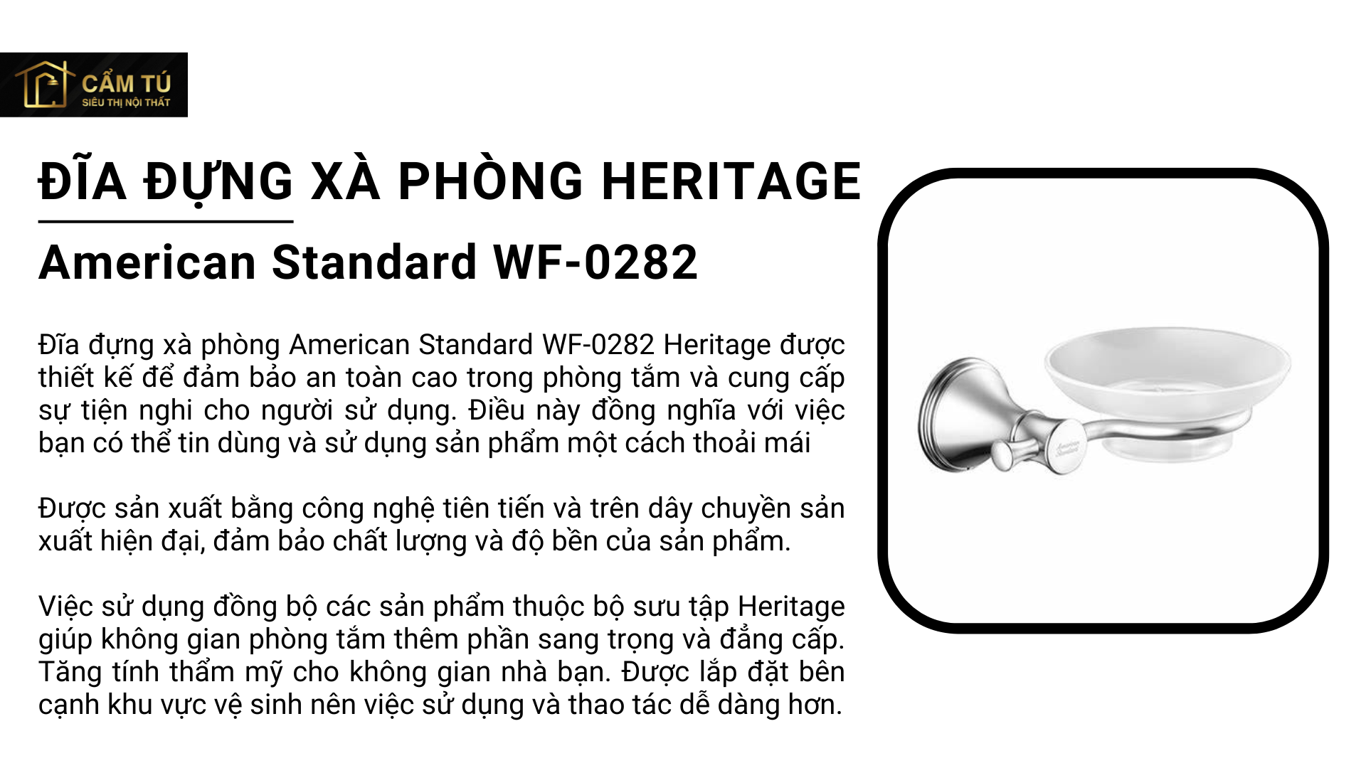 Đĩa đựng xà phòng Heritage American Standard WF-0282