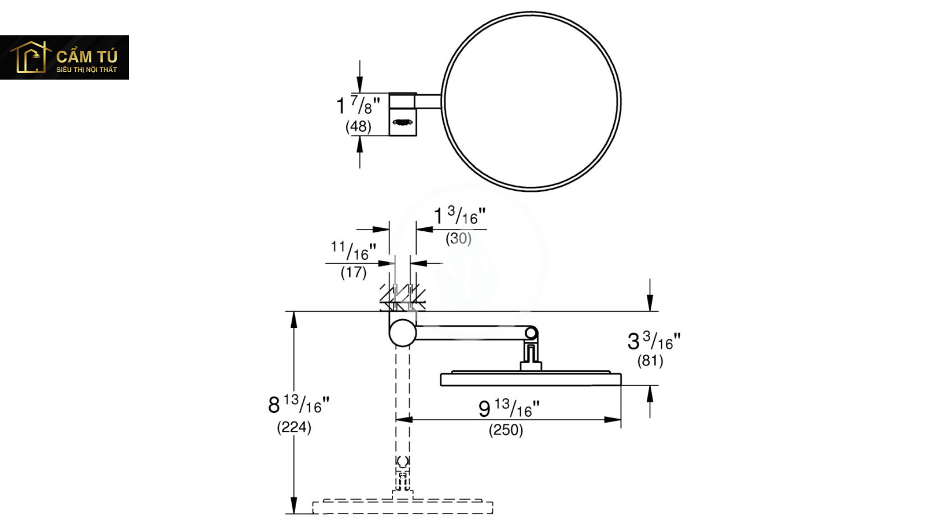 Gương trang điểm Grohe 41077DA0