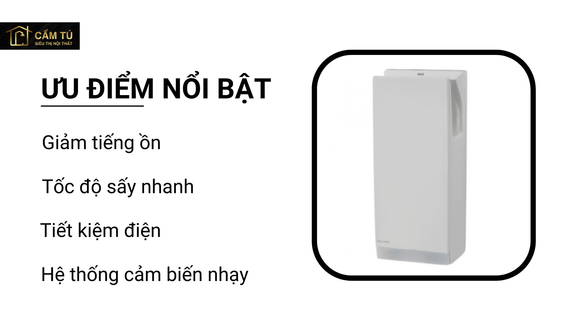 Máy Sấy Tay Inax JT-2162 Phòng Vệ Sinh