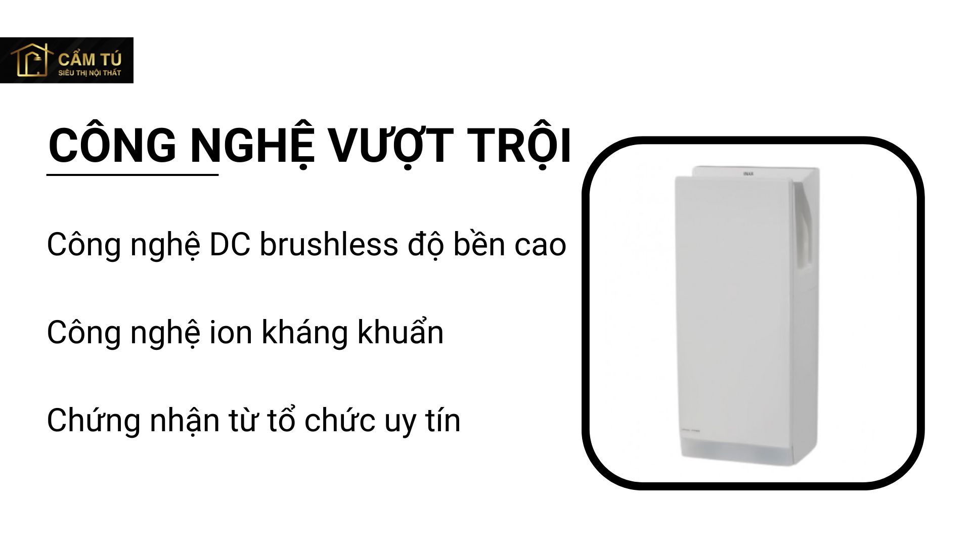 Máy Sấy Tay Inax JT-2162 Phòng Vệ Sinh