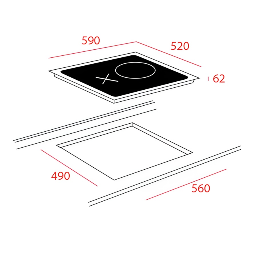 Bếp từ kết hợp điện Teka Total Hif 6021 S DT13IH