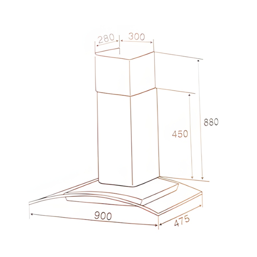 Máy hút mùi Kaff KF-GB901