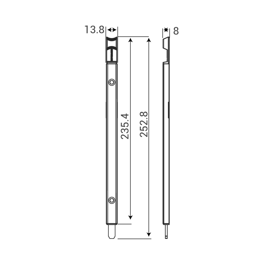 Bản vẽ Chốt bật AP Huy Hoàng 220 Sơn trắng