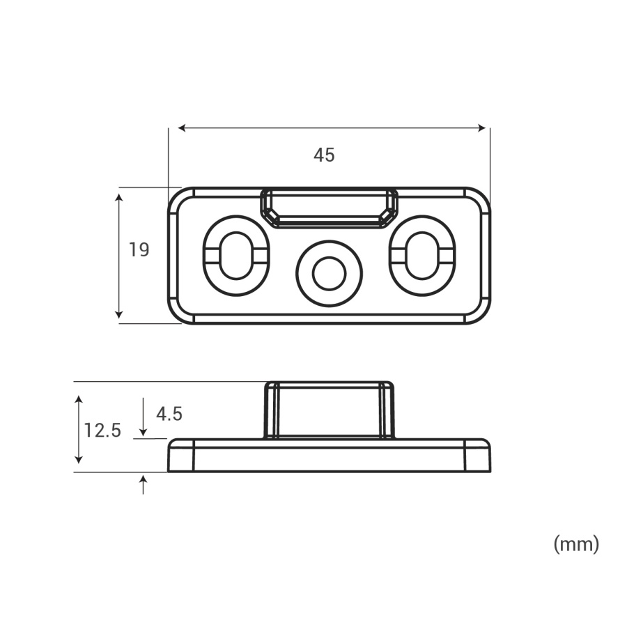 Bản vẽ Vấu hãm cửa Huy Hoàng 1 cánh VHD