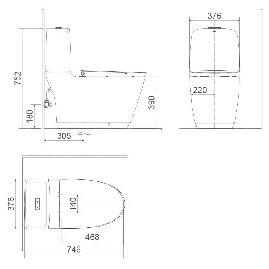 Bồn Cầu INAX AC-832/CW-S32VN Nắp Rửa Cơ