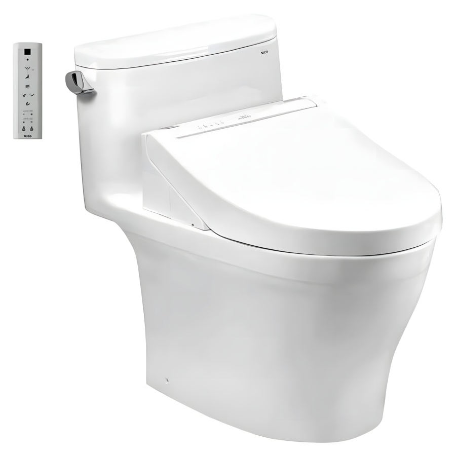 Bồn cầu TOTO MS887CRW15 1 khối nắp điện tử Washlet C5 TCF24460AAA giấu dây