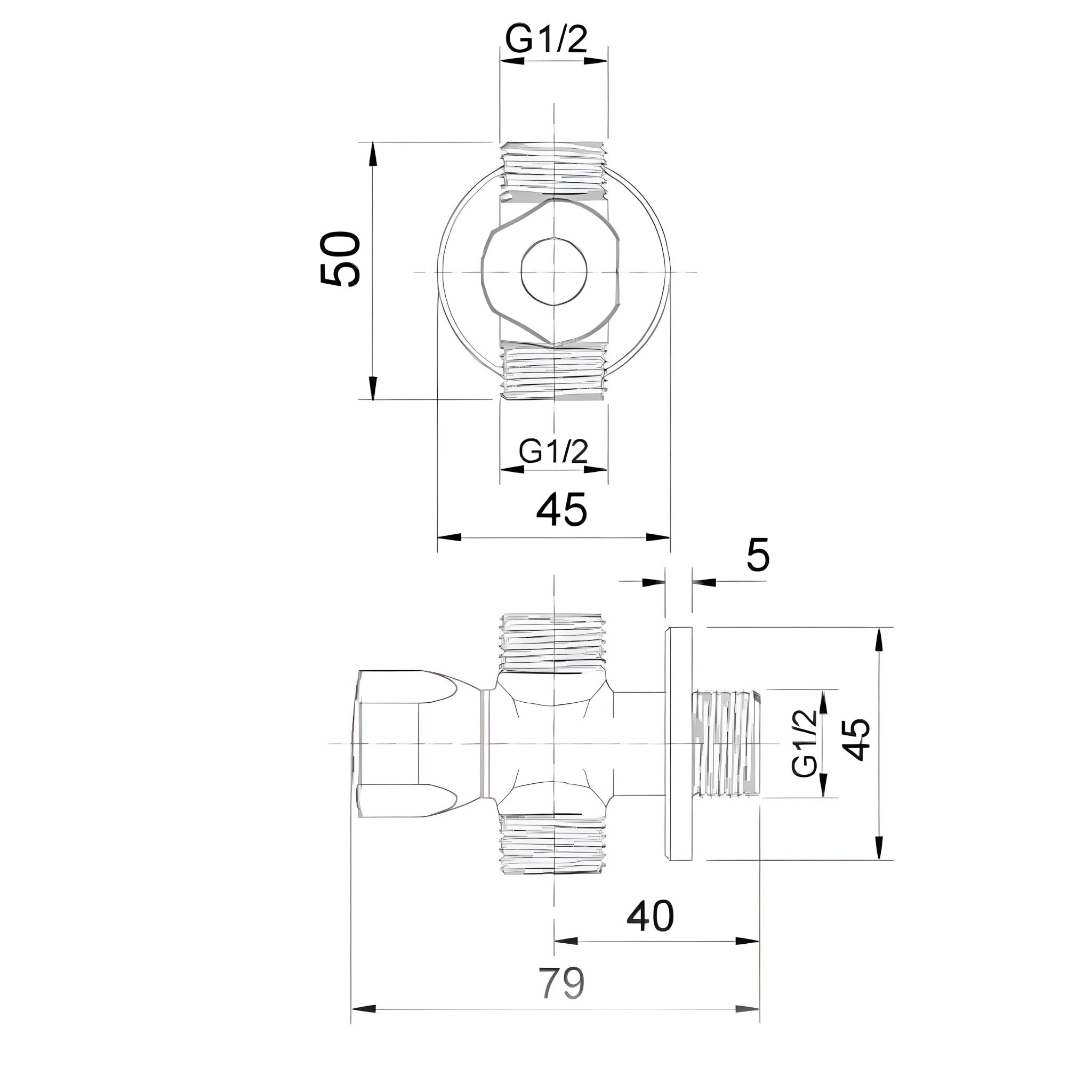 Van T Chia Nước Inax A-703-7 (Ø21) Xi