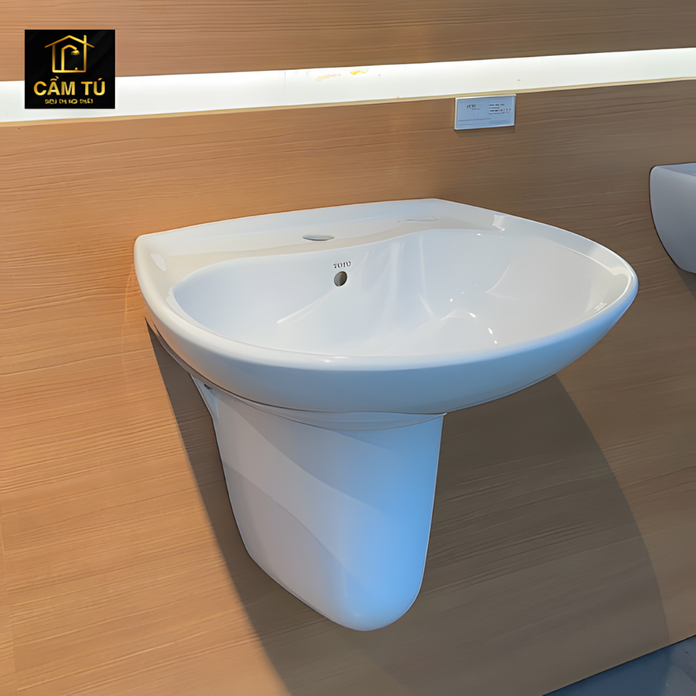 Chậu Rửa Lavabo Treo Tường Chân Lửng TOTO LHT240CS