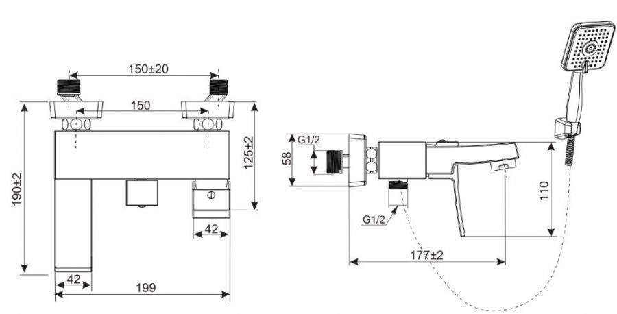 Vòi Hoa Sen Inax BFV-403S (BFV403S) Nóng Lạnh