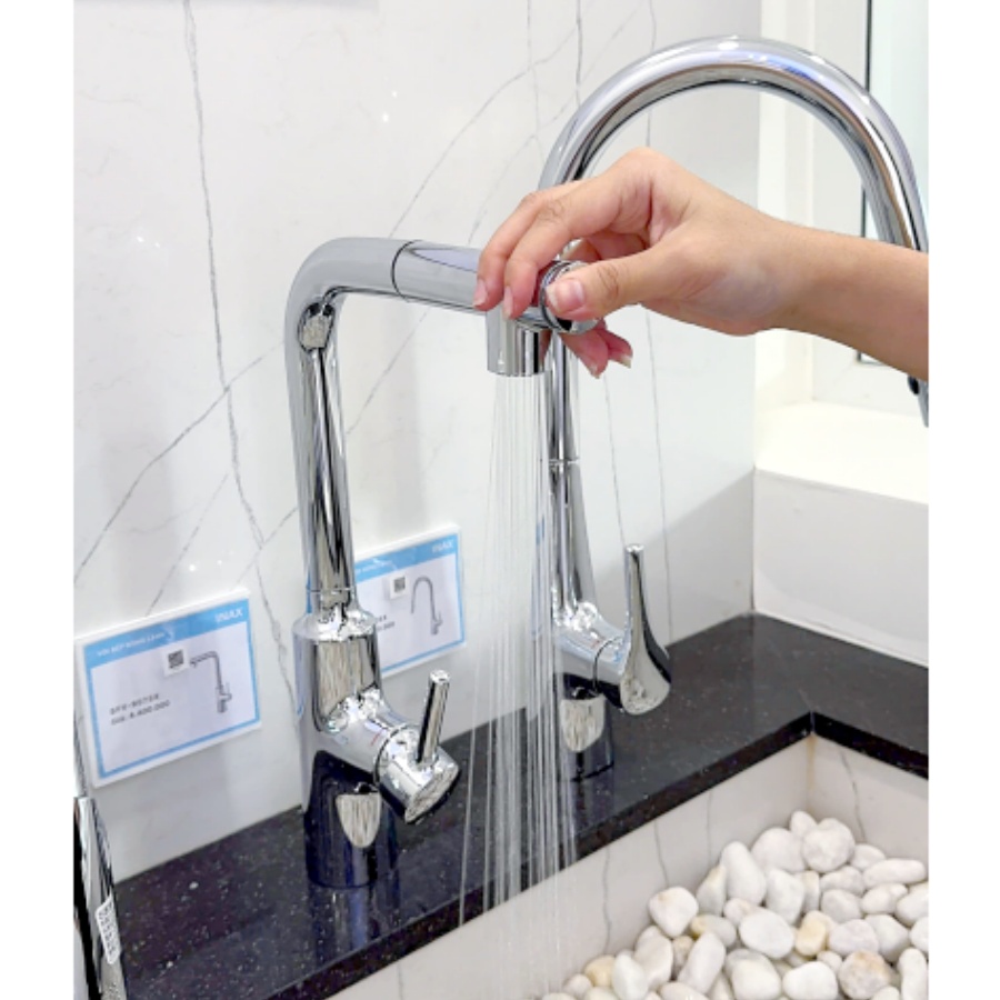 Vòi Rửa Chén Dây Rút Inax SFV-907SX Nóng Lạnh