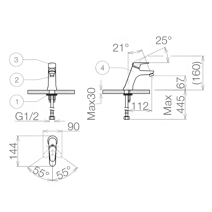 Vòi Lavabo Lạnh Viglacera VG103