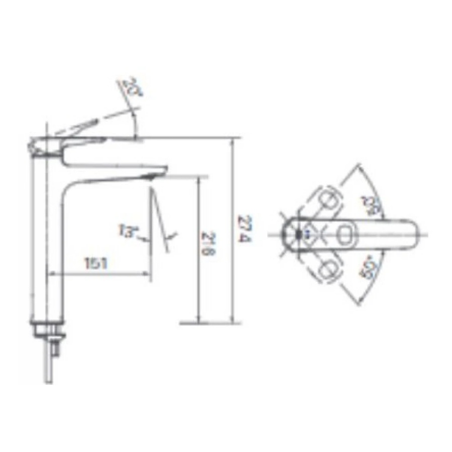 Vòi Lavabo Nóng Lạnh Inax LFV-652SH Thân Cao