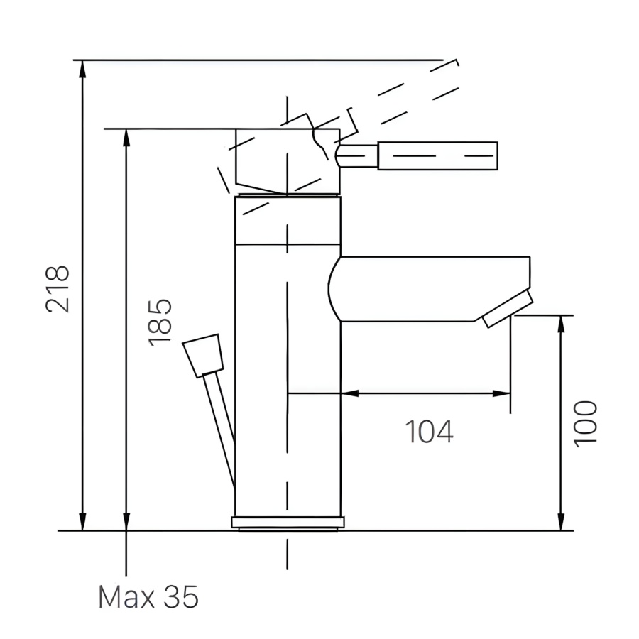 Vòi Lavabo Nóng Lạnh Inax LFV-8000S Thân Thấp