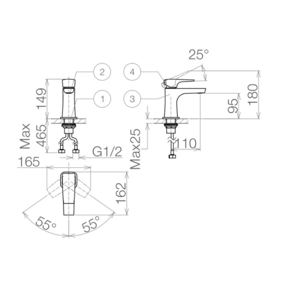 Vòi Lavabo Nóng Lạnh Viglacera VG143