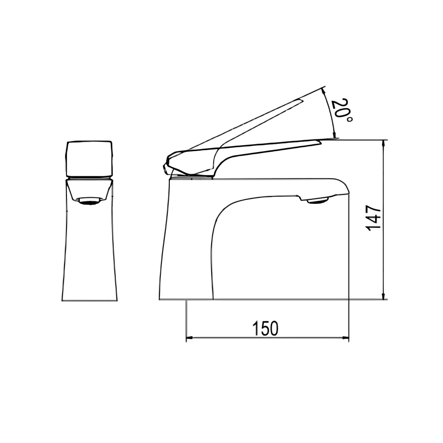 Vòi Lavabo Nóng Lạnh Viglacera P.51.358 Platinum Màu Đồng Đỏ