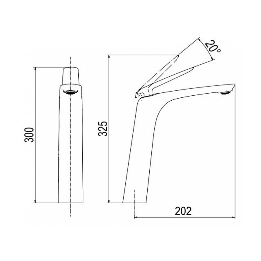 Vòi Lavabo Nóng Lạnh Viglacera P.52.327 Platinum Màu Vàng Đồng Thân Cao