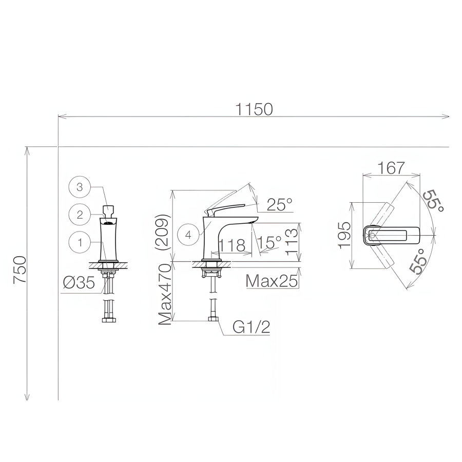 Vòi Lavabo Nóng Lạnh Viglacera VG142