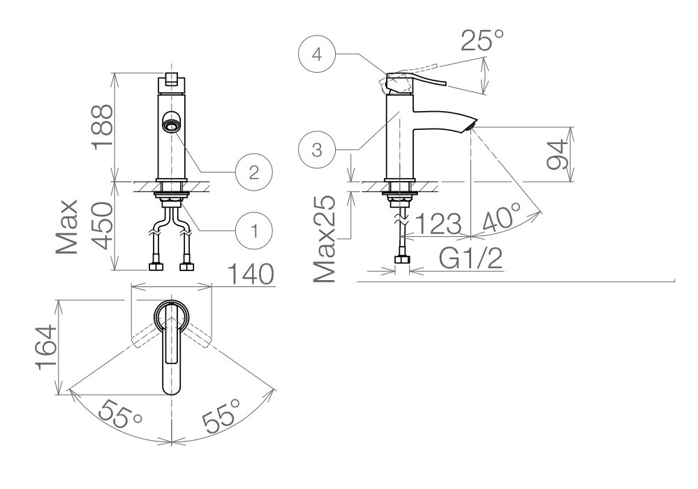 Vòi Lavabo Nóng Lạnh Viglacera VSD1012