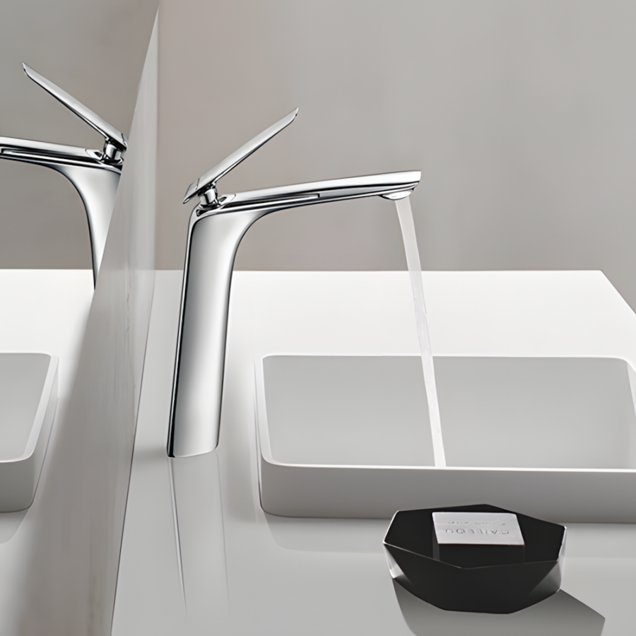 Vòi Lavabo Nóng Lạnh Viglacera P.52.351 Platinum Thân Cao