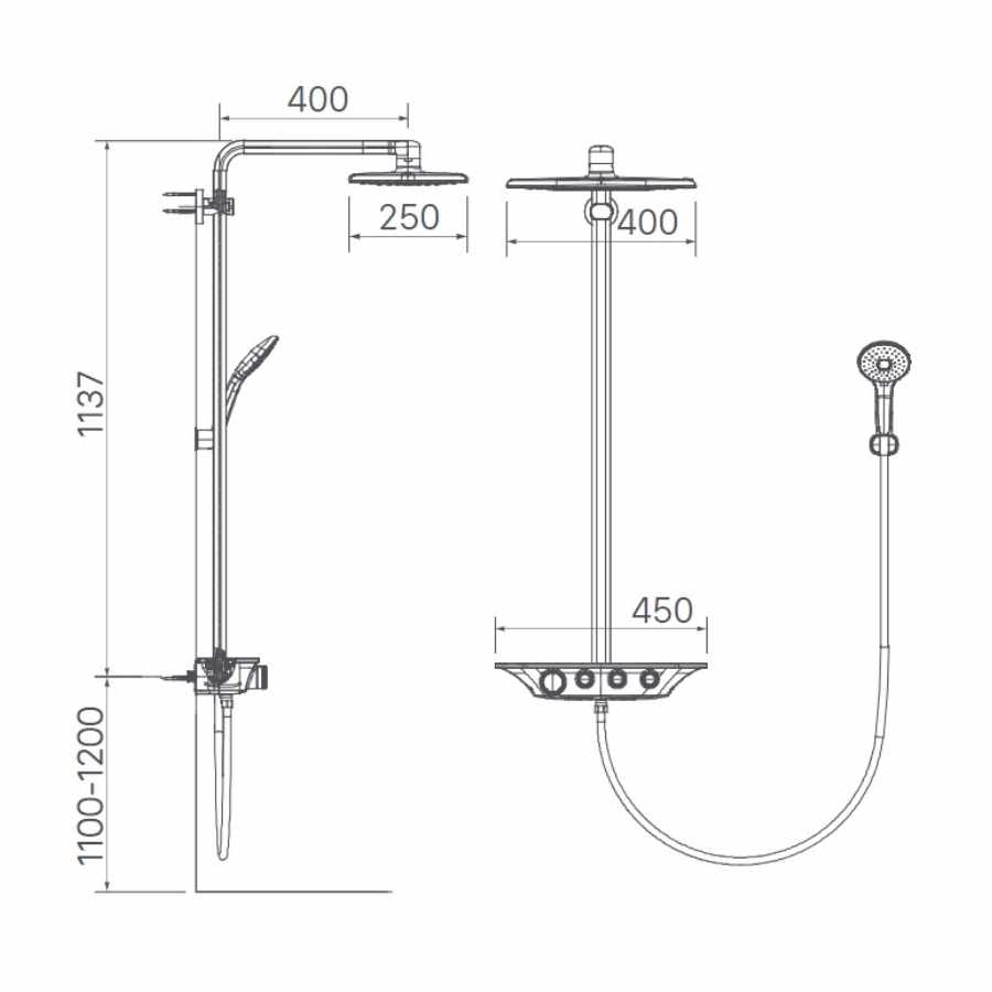 Hình Vòi Sen Cây Inax BFV-655T Nhiệt Độ
