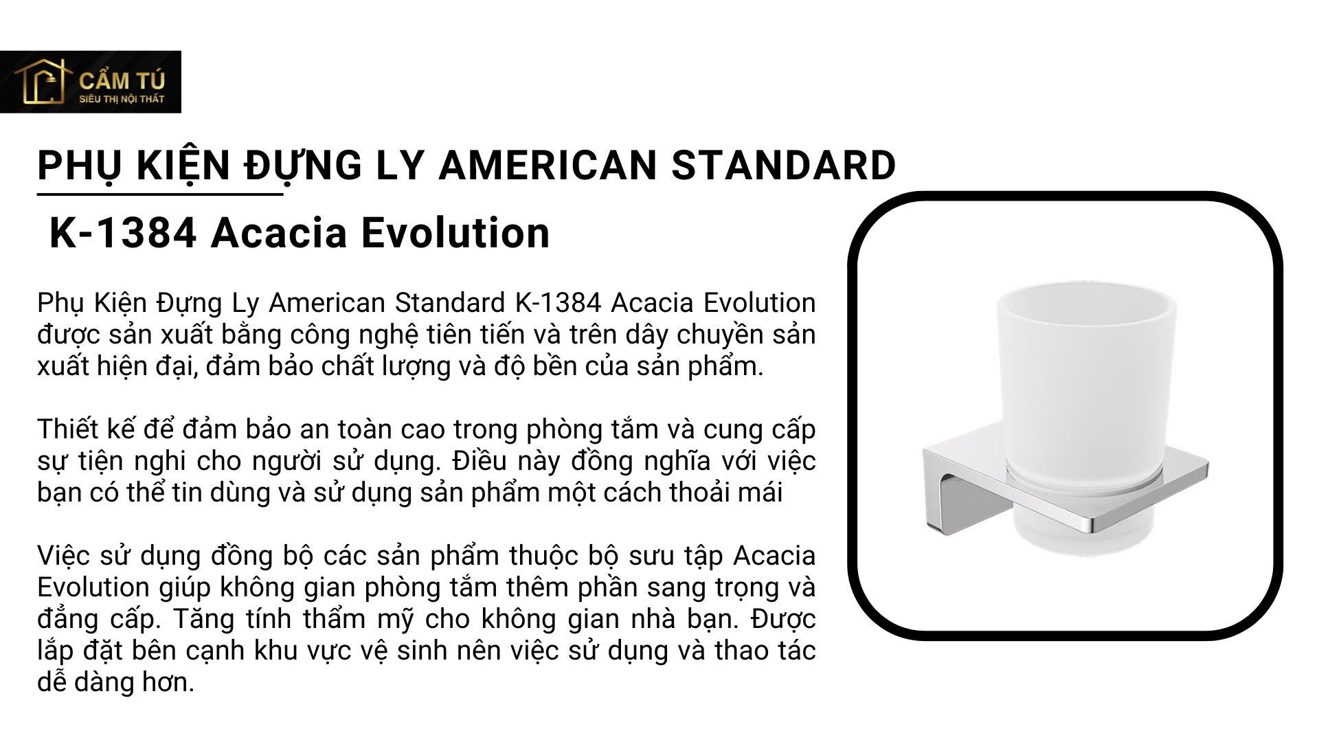 Phụ kiện đựng ly ACACIA EVOLUTION American Standard K-1348