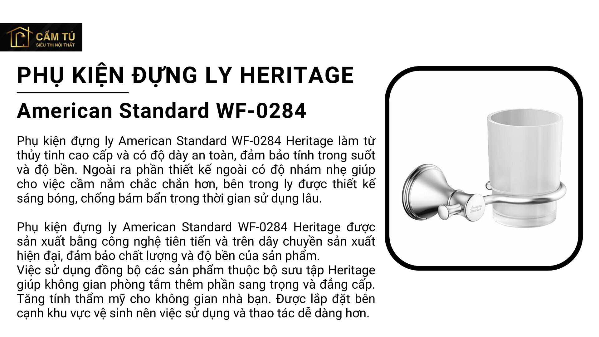 Phụ kiện đựng ly Heritage American Standard WF-0284