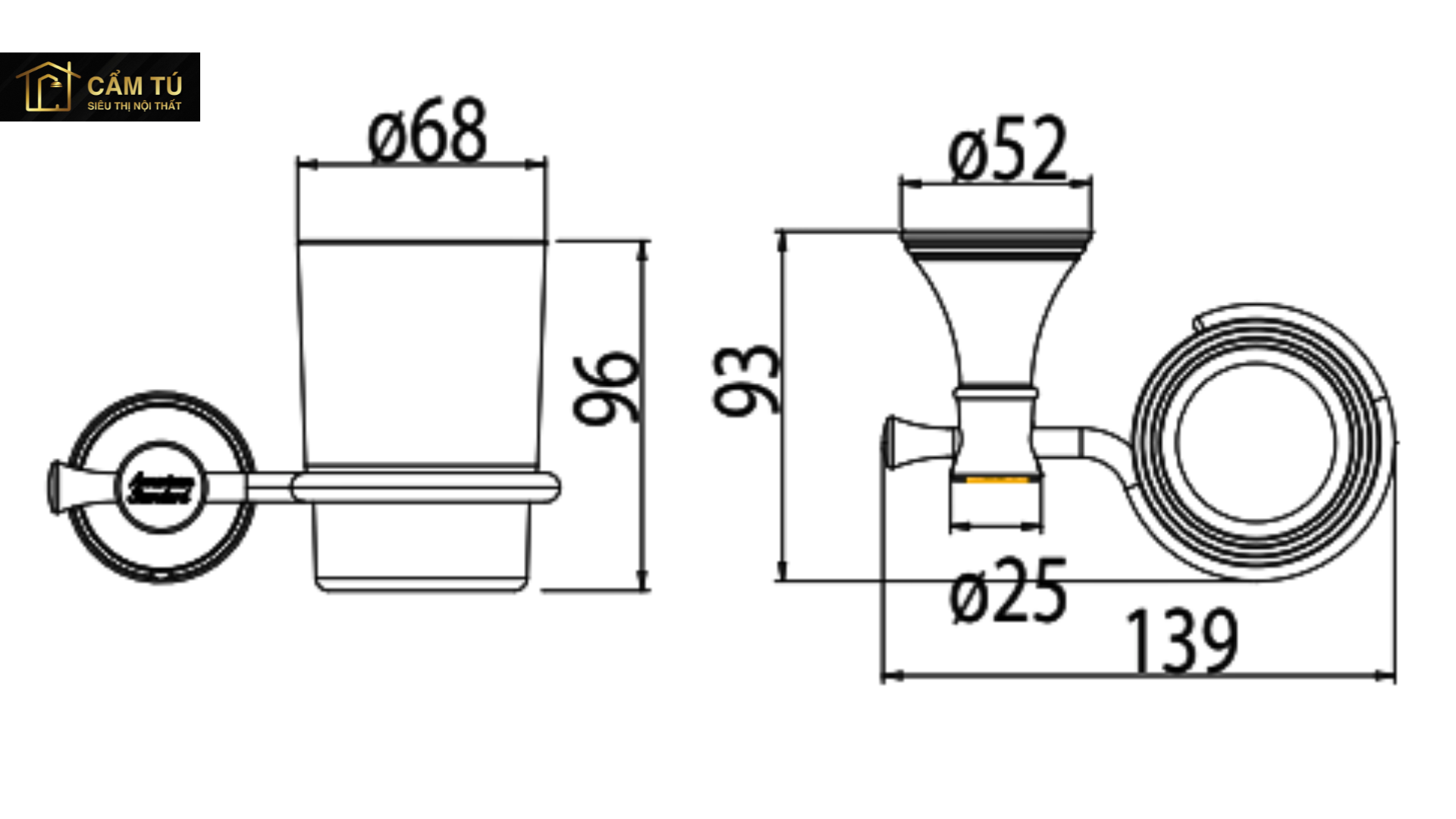 Phụ kiện đựng ly Heritage American Standard WF-0284