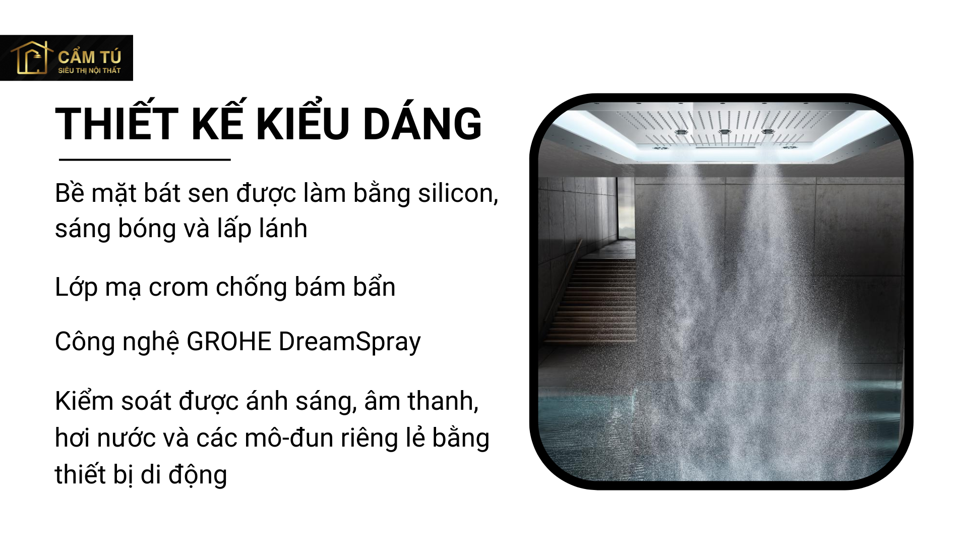 Sen tắm Grohe 26373001 âm trần Rainbowshower