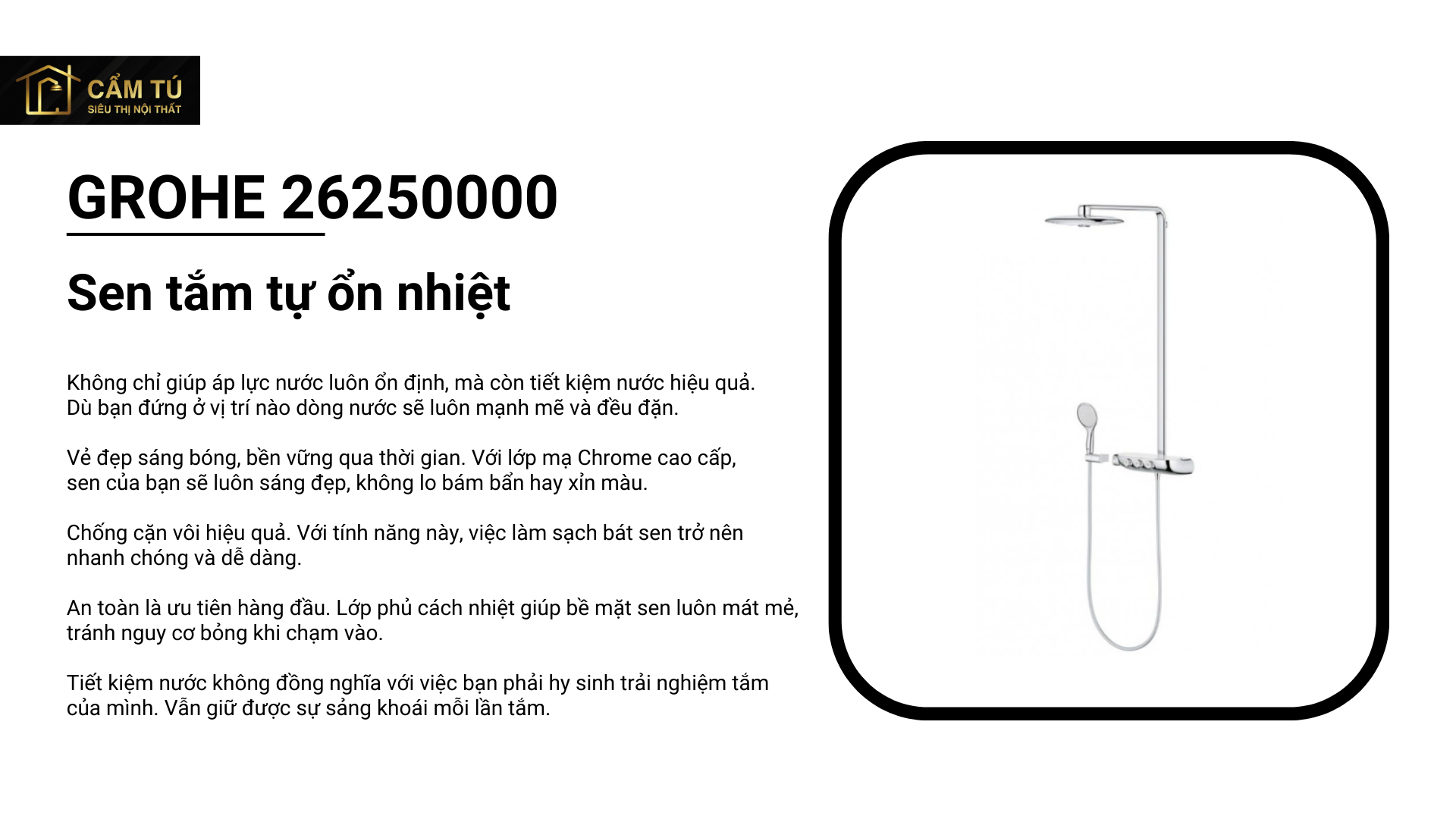 Sen tắm tự động ổn nhiệt Grohe 26250000