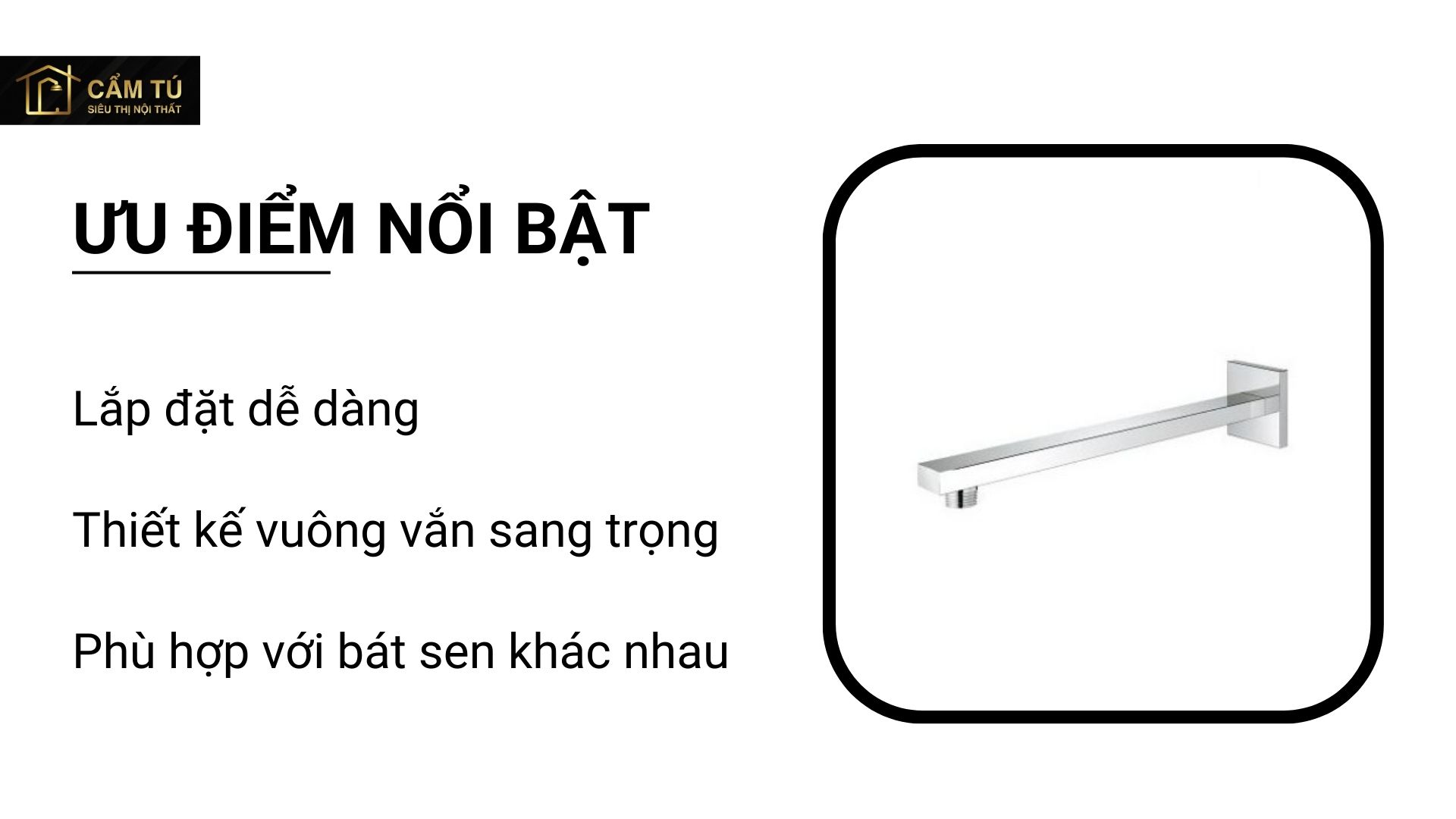 Thanh nối bát sen vuông Grohe 27709000