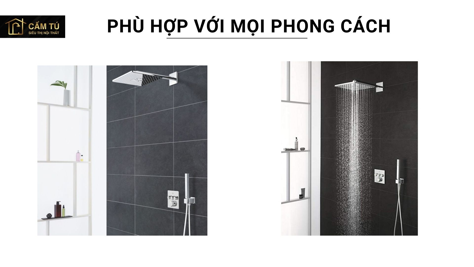 Thanh nối bát sen vuông Grohe 27709000