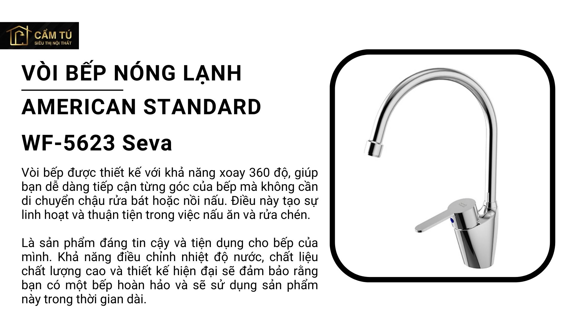 Vòi Bếp American Standard WF-5623 Seva Nóng Lạnh