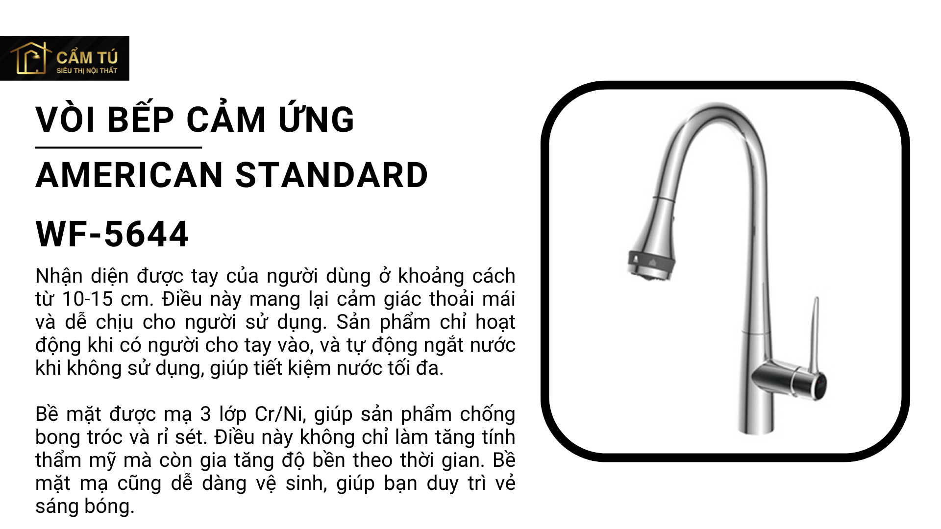 Vòi Bếp Cảm Ứng American Standard WF-5644